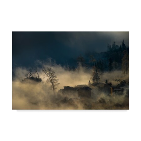 Trademark Fine Art C Mei 'Misty Village' Canvas Art, 30x47 1X06310-C3047GG